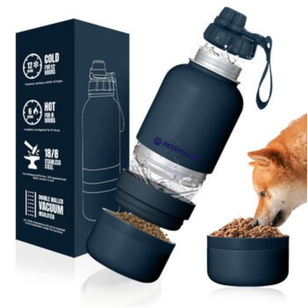 HydraPup™ 64oz Vattenflaska för Hundar – Allt-i-ett Hydration Kit för Äventyr 🐶💧